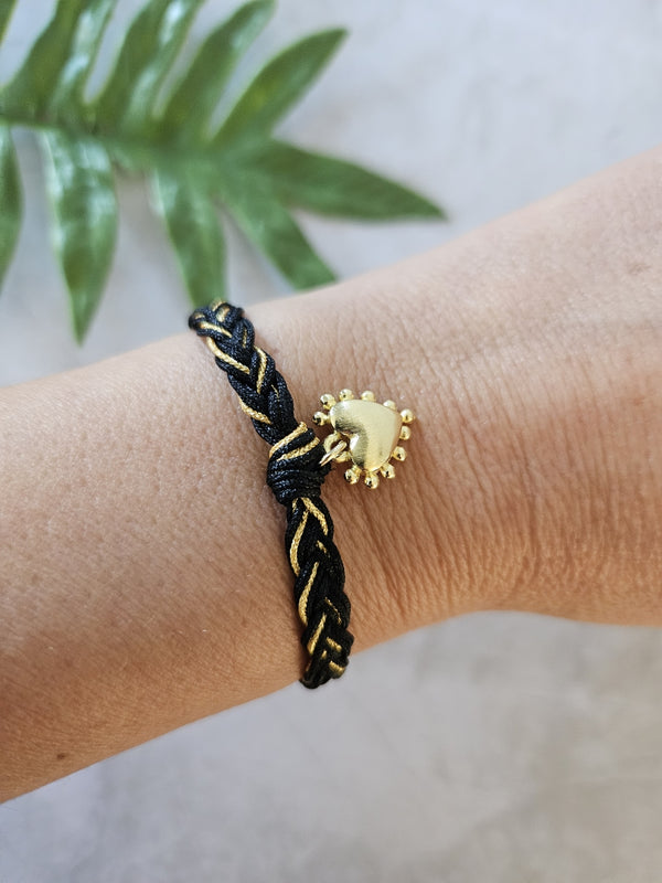 Pulsera Corazón Amor Mío Negro