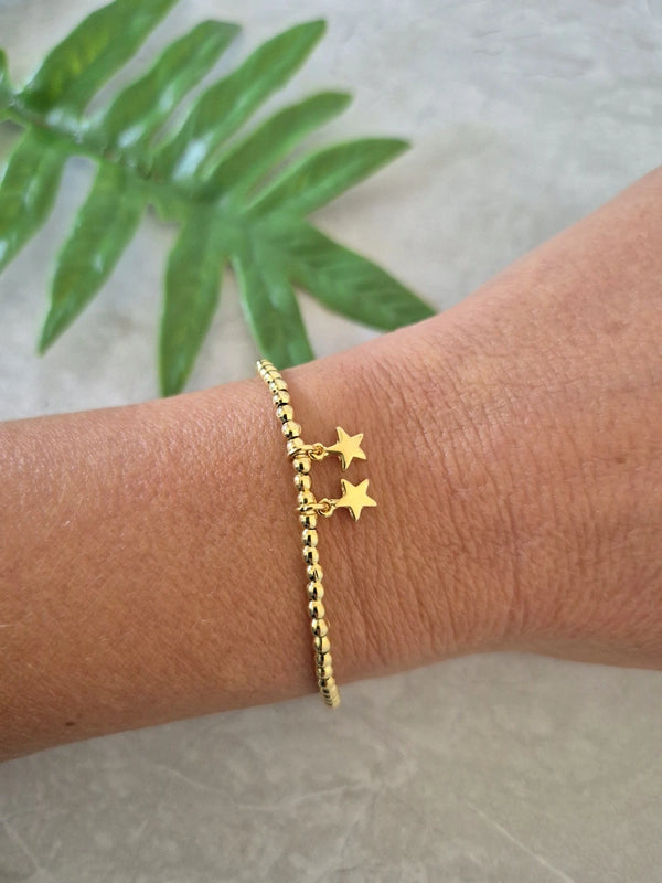 Pulsera "Una estrella por cada hijo" - Versión 2 Hijos Oro