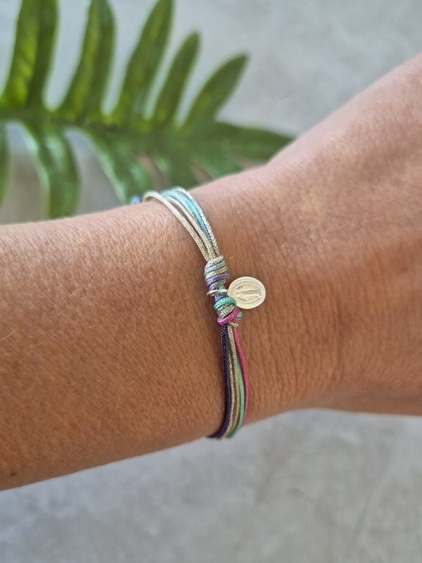 Pulsera Dulce María Celeste Morado