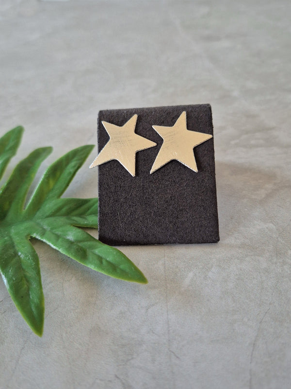 Aros Estrella Irregular Plata