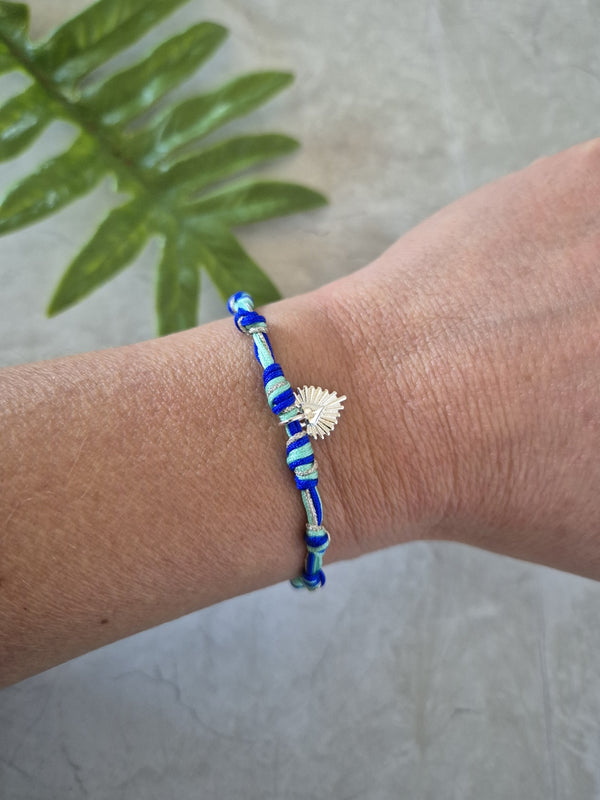 Pulsera Pequeña Fe Azul Menta