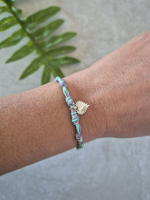 Pulsera Pequeña Fe Lila Menta