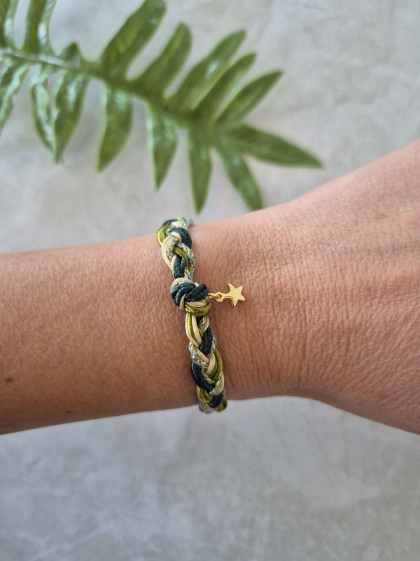Pulsera Delfina Verde Oro