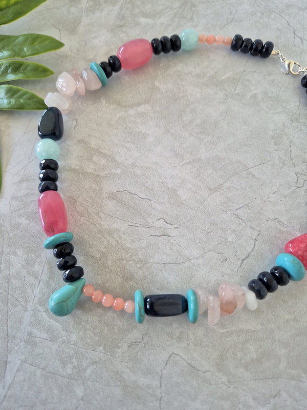 Collar Petra Azul Rosa