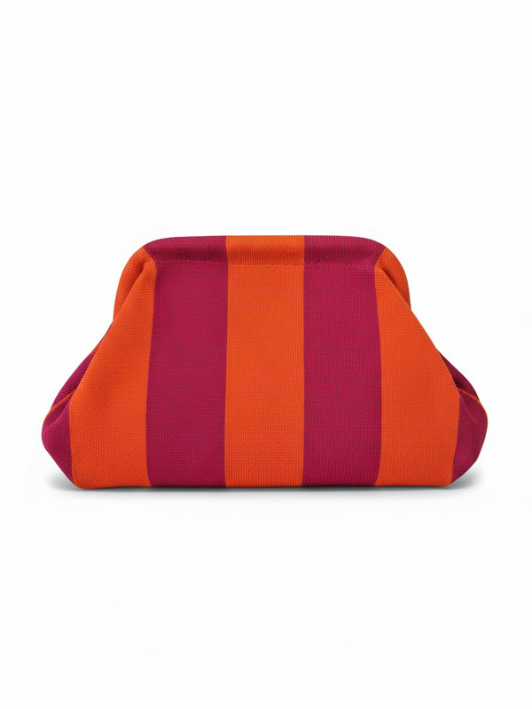 Clutch Rayas Morado Naranjo