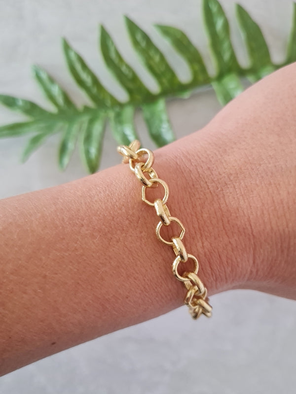 Pulsera Eternidad Baño de Oro XL