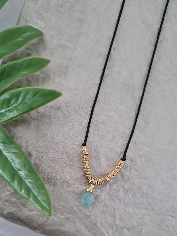 Collar Energízate Hilo Amazonita