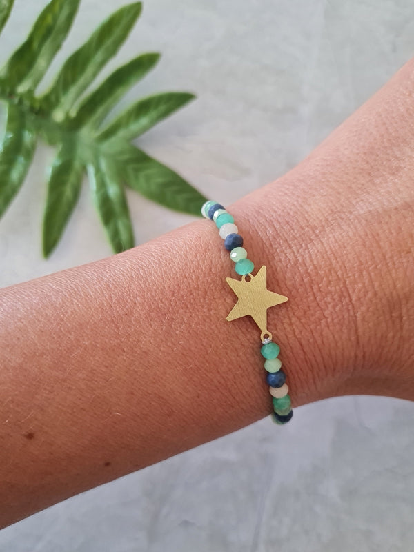 Pulsera Amor Estrellado Turquesa